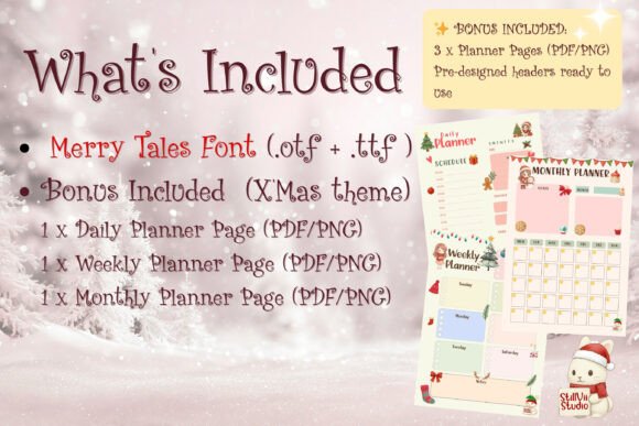Merry Tales Font PNG with transparent background - Preview 1