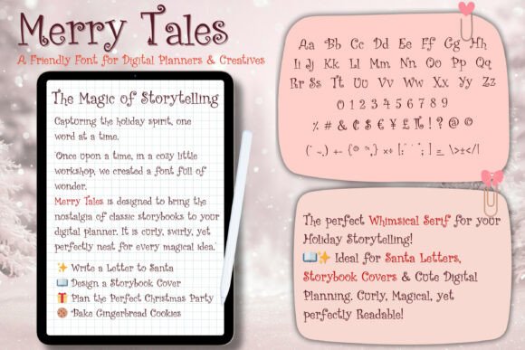 Merry Tales Font PNG with transparent background - Preview 3
