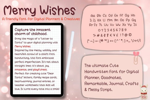 Merry Wishes Font PNG with transparent background - Preview 4