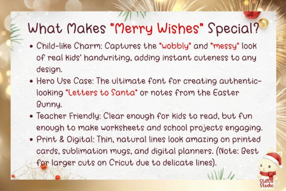 Merry Wishes Font PNG with transparent background - Preview 6