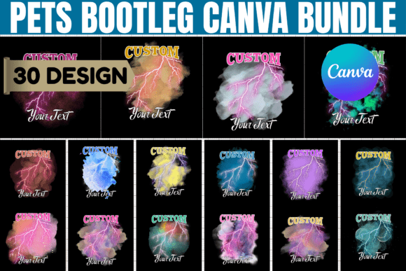 Pets Bootleg Canva Editable Bundle