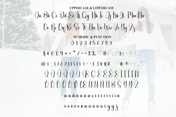 Skating Christmas Font PNG with transparent background - Preview 6