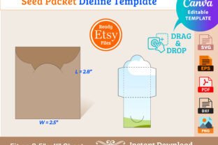 2.8x 2.5 Inch Seed Packet Template