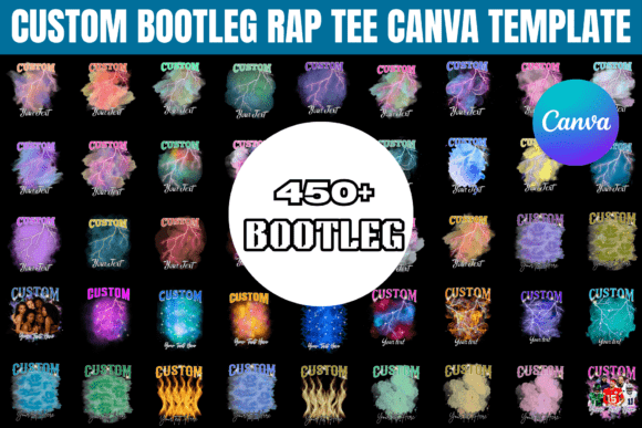 450+ Custom Bootleg Rap Tee Template