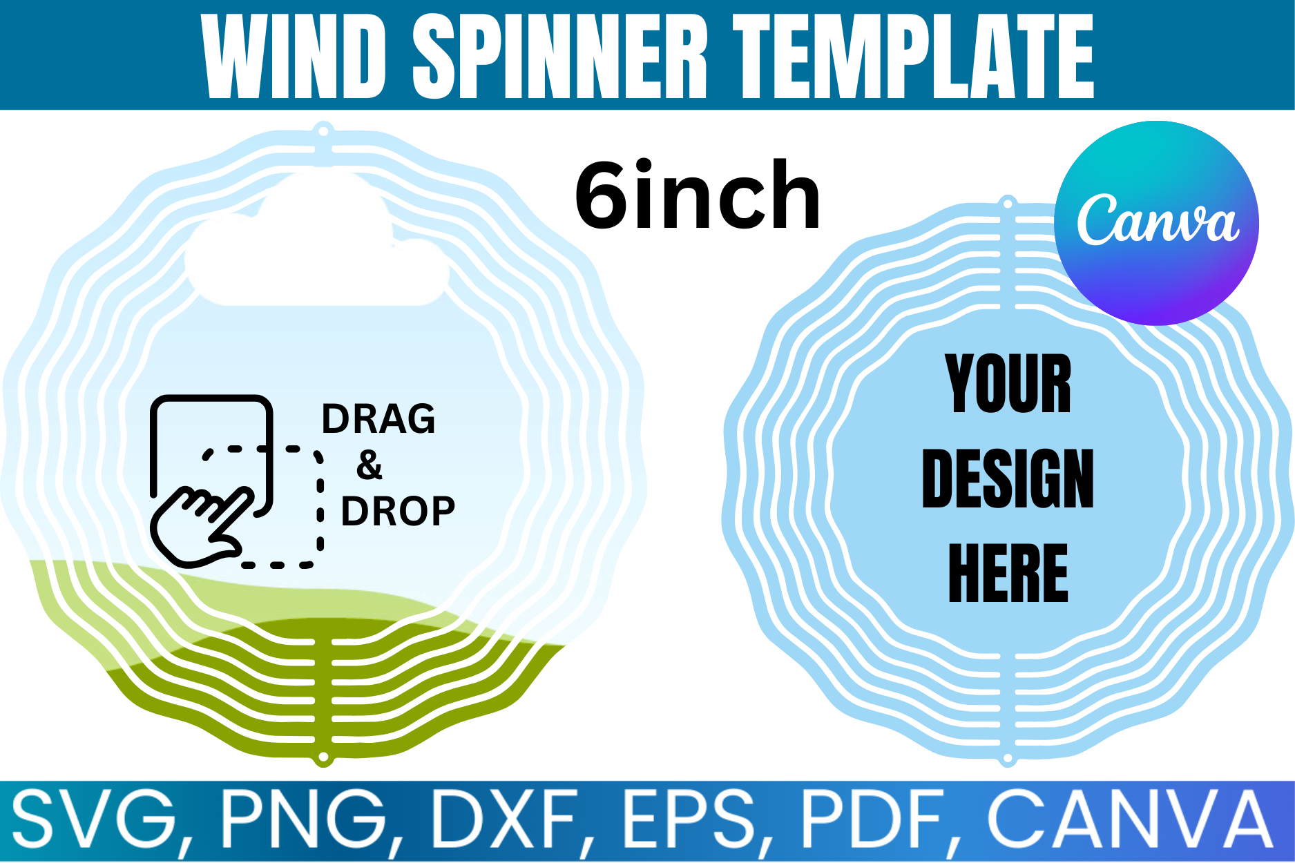 6-Inch Wind Spinner Template