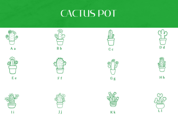 Cactus Pot Font - Preview 1