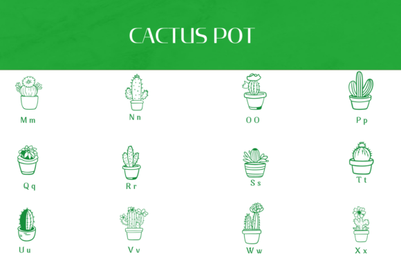 Cactus Pot Font - Preview 2