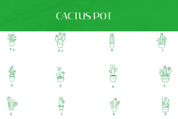 Cactus Pot Font - Preview 3