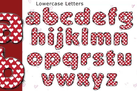 Classic Red Hearts Font - Preview 2