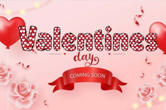 Classic Red Hearts Font - Preview 6