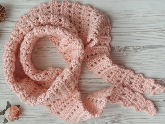 Crochet Pattern Croissant Scarf PDF