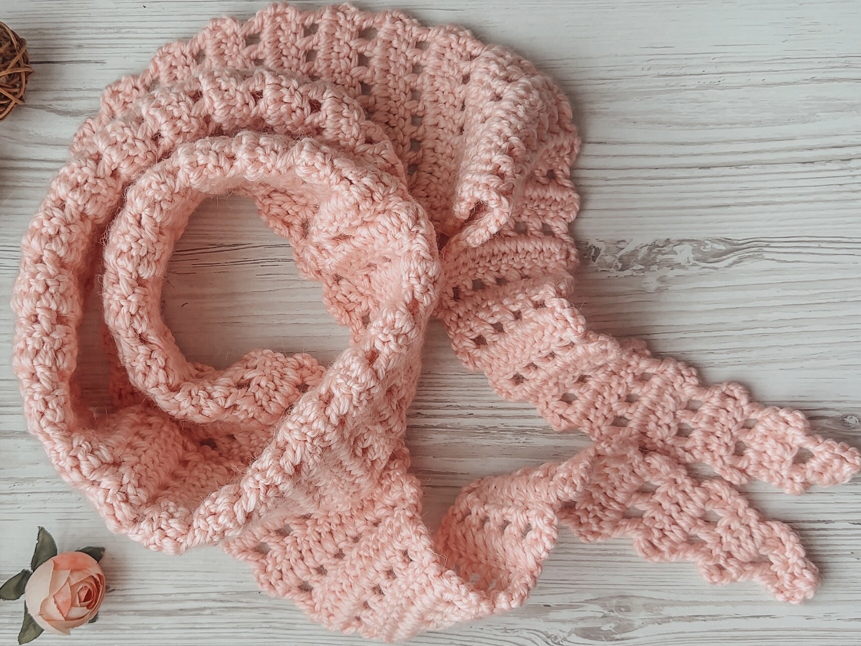 Crochet Pattern Croissant Scarf PDF