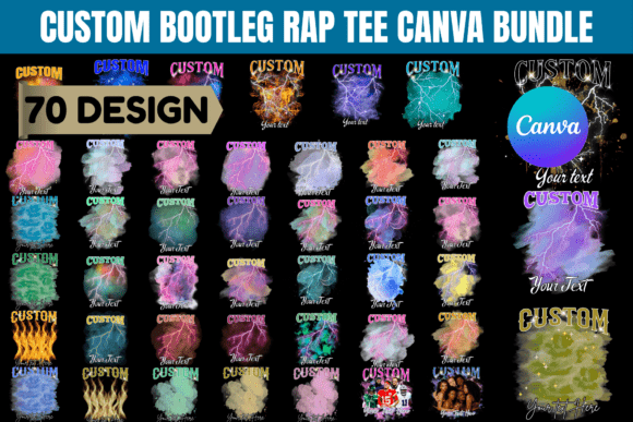 Custom Bootleg Rap Tee Canva Template