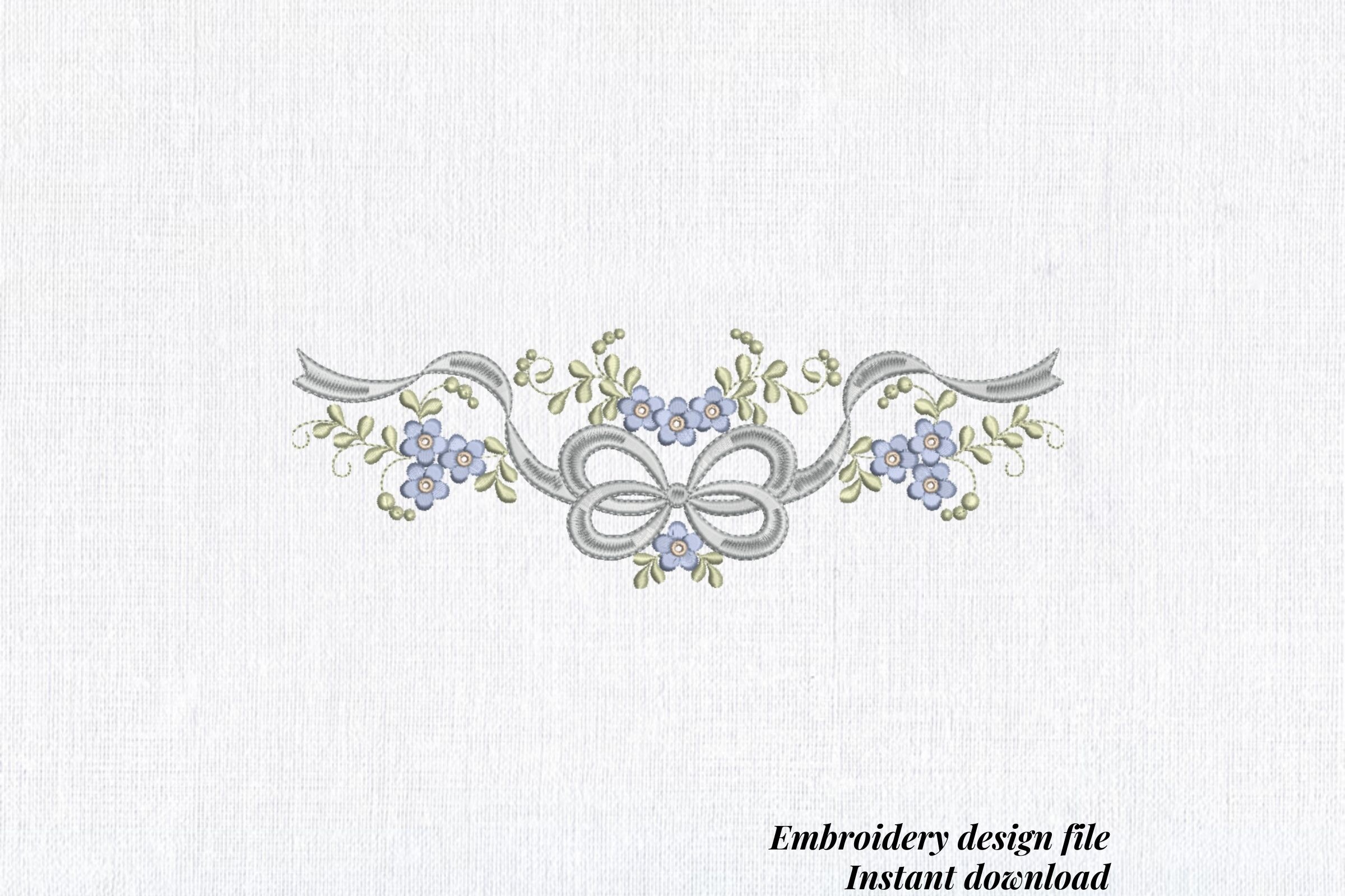 Floral Baby Boy Bow