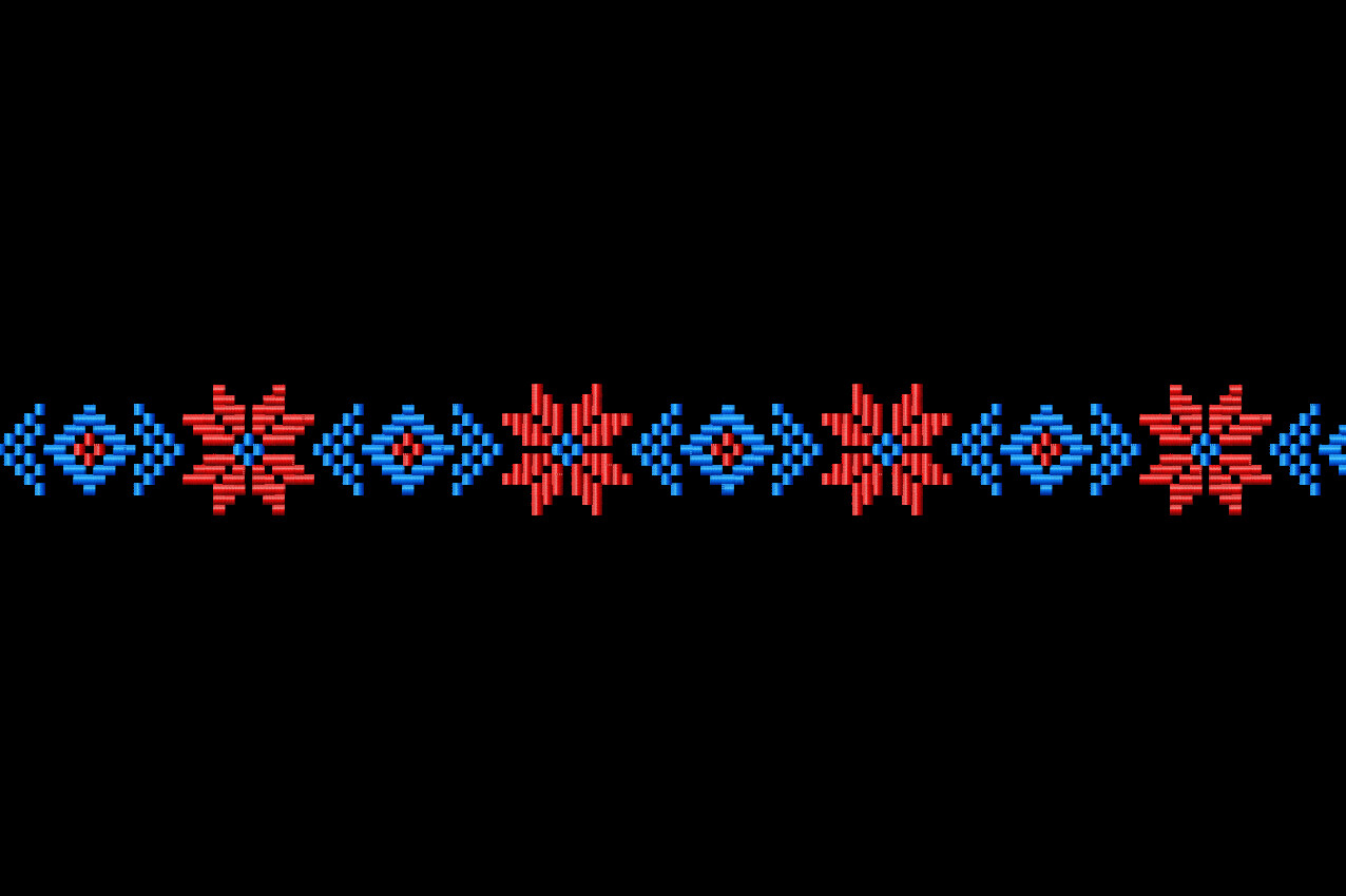 Folk Border Embroidery Pattern