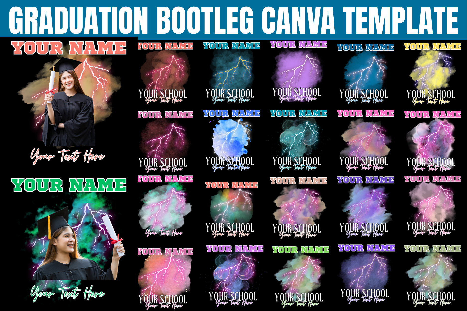Graduation Bootleg Canva Template