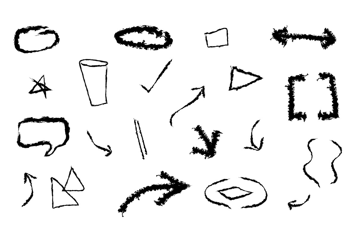 Hand-Drawn Sketchy Annotation Elements
