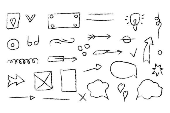 Hand-Drawn Sketchy Annotation Elements