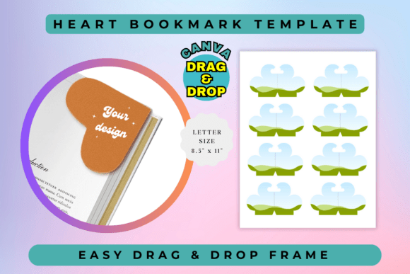 Heart Corner Bookmark Template