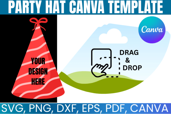 Party Hat Template, Birthday Hat SVG