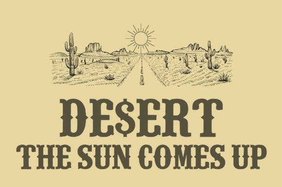 Rustic Western Font PNG with transparent background - Preview 1