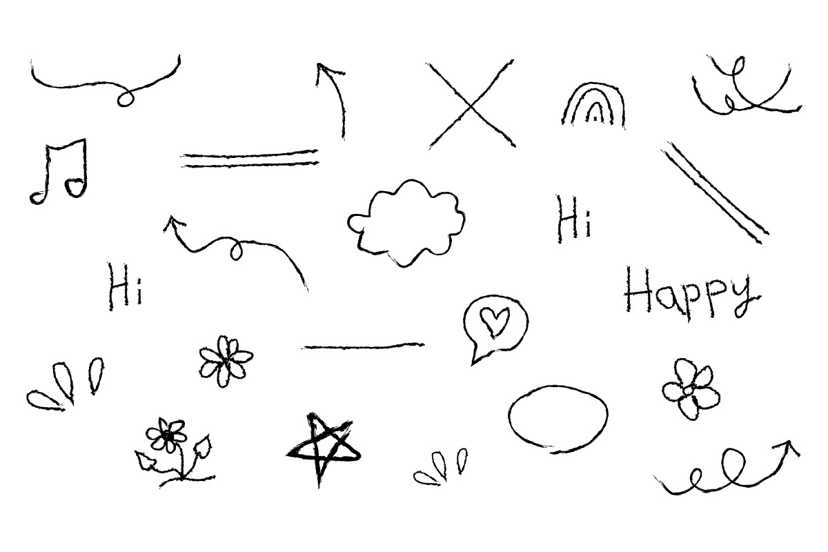Simple Hand-Drawn Doodle Elements