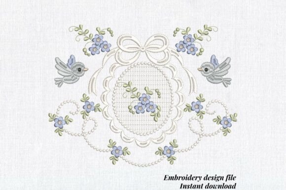Baby Boy Floral Bow Frame