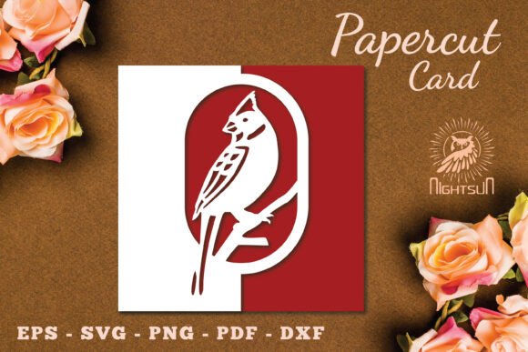 Bird Papercut Card SVG 1