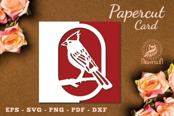 Bird Papercut Card SVG 2