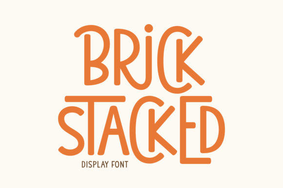 Brick Stacked Display Font By Ade (7NTypes)