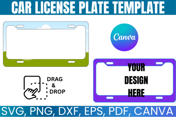 Car License Plate Canva Template