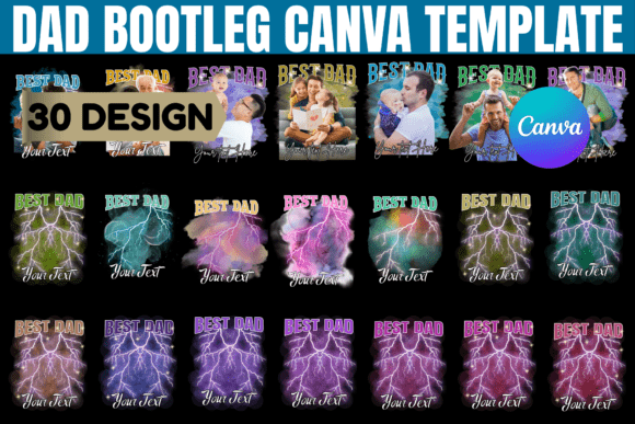 Dad Bootleg Canva Editable Template