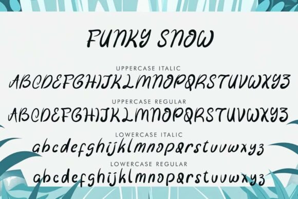 Funky Snow Font - Preview 4