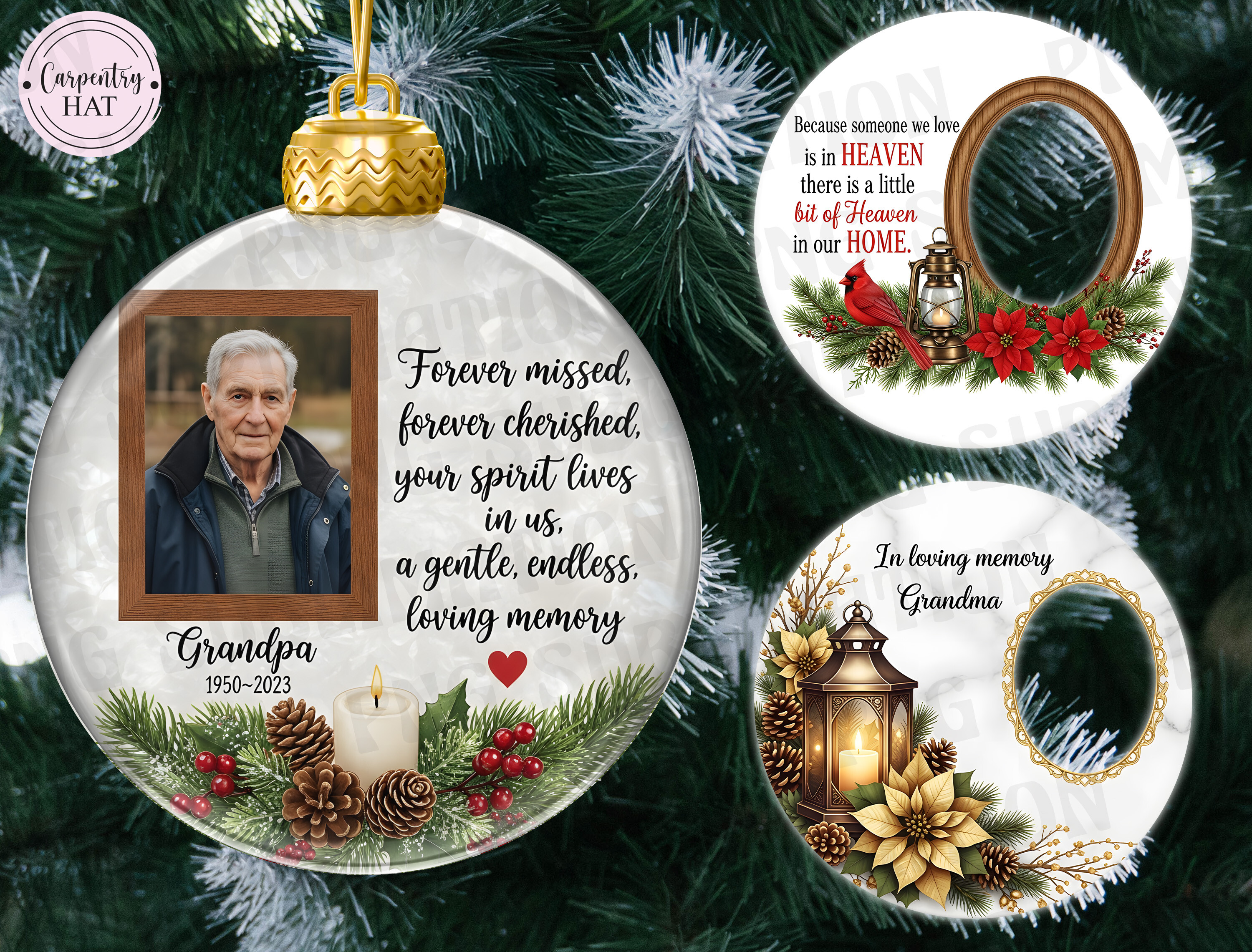 Memorial Christmas Ornament PNG