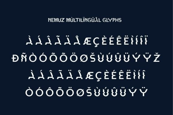 Nemuz Font PNG with transparent background - Preview 6