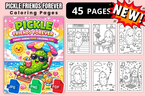 Pickle Friends Forever Coloring Pages