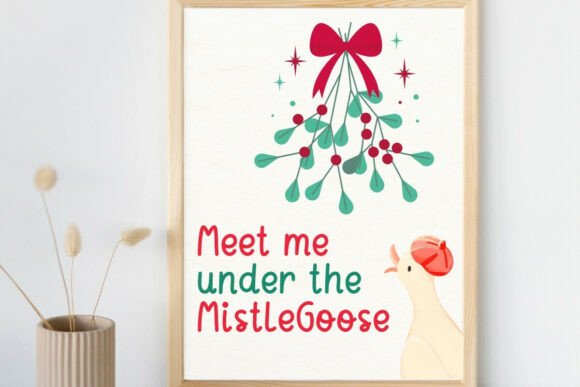Santa Goose Font PNG with transparent background - Preview 2