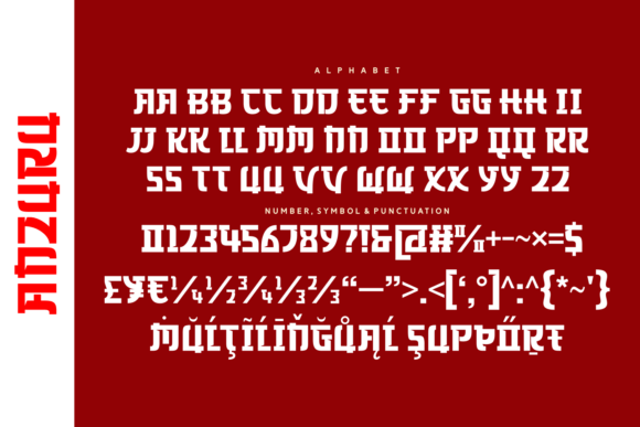 Anzuru Font PNG with transparent background - Preview 5