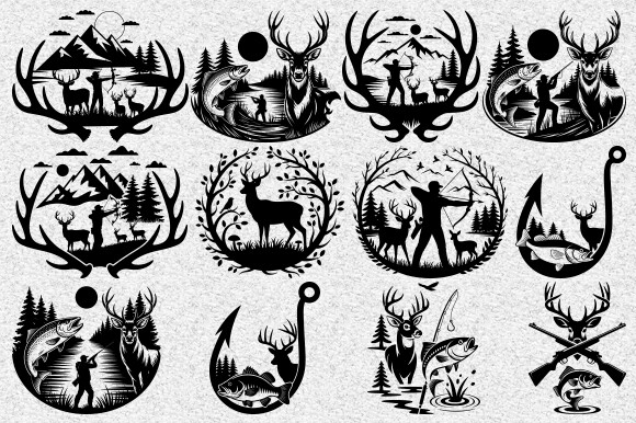 Deer Hunting Svg, Fishing Hunting Svg