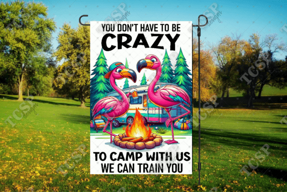 Funny Camping Garden Flag