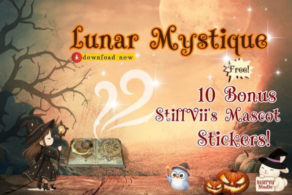Lunar Mystique Font PNG with transparent background - Preview 3