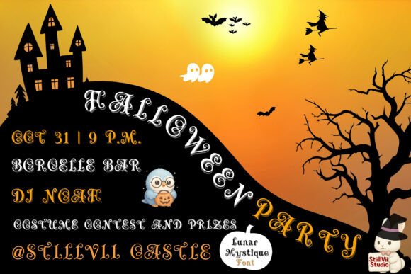 Lunar Mystique Font PNG with transparent background - Preview 5