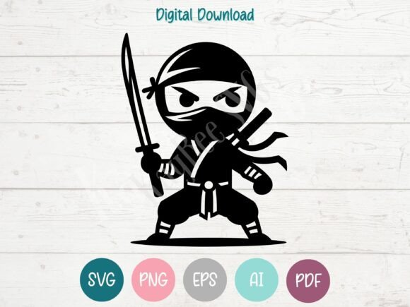 Ninja SVG PNG PDF Cut Files Graphic Crafts By kaybeesvgs