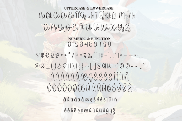 Bunny Adventure Font PNG with transparent background - Preview 6