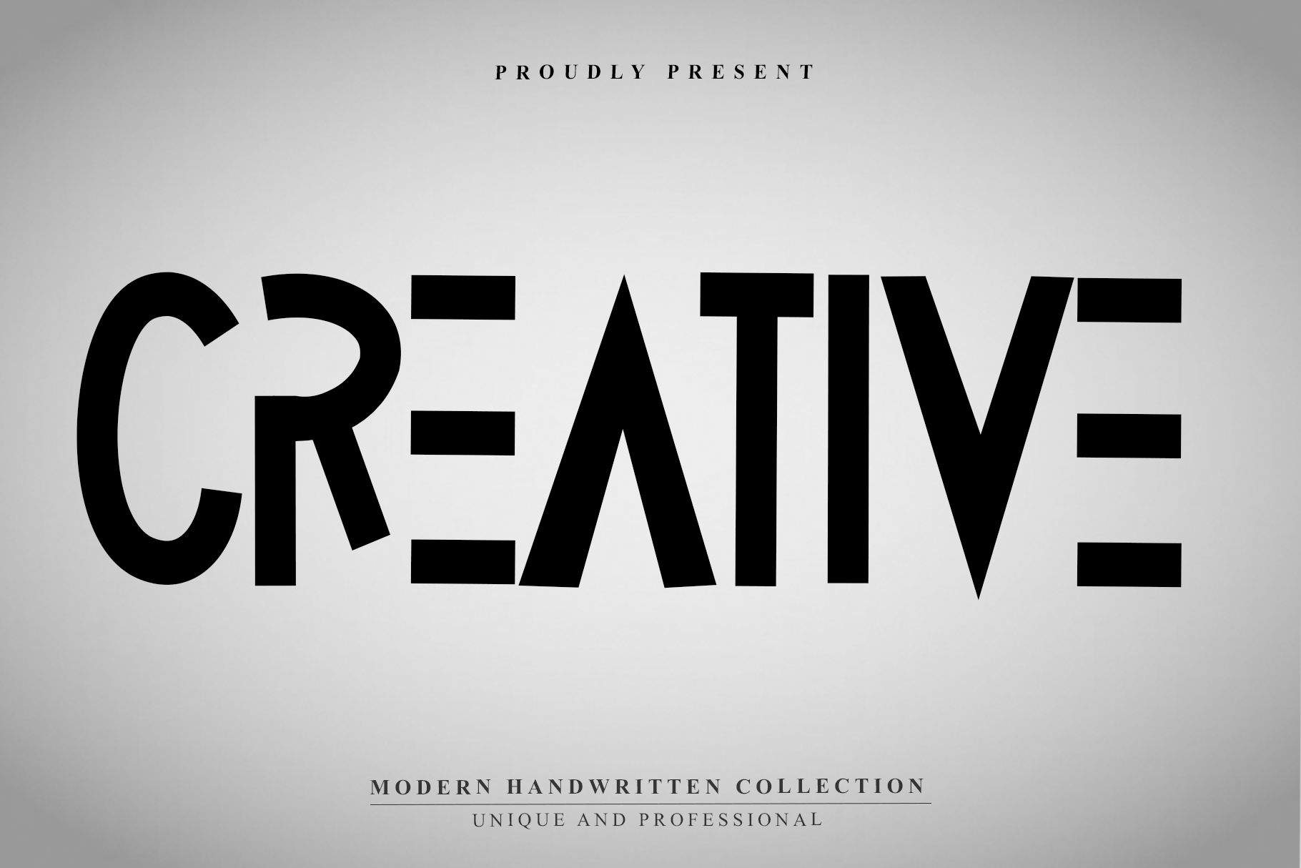 Creative Font preview, placeholder image