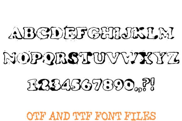 Distressed Ink Stamp Font - Preview 1