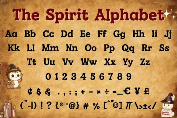 Ghostie Glimmer Font PNG with transparent background - Preview 1