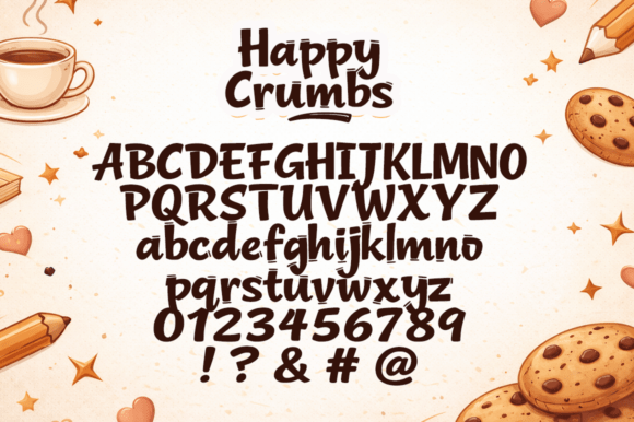 Happy Crumbs Font PNG with transparent background - Preview 3