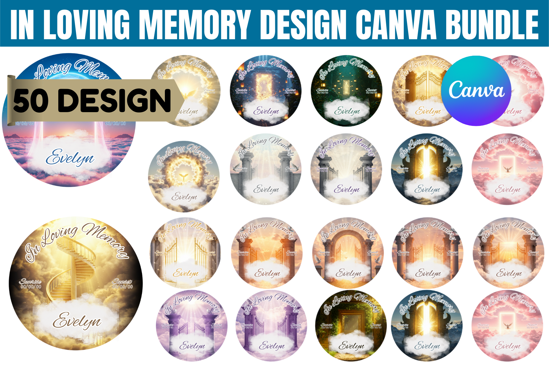 In Loving Memory Pin Button Template