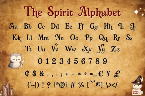 Jinxed Glyphs Font PNG with transparent background - Preview 1